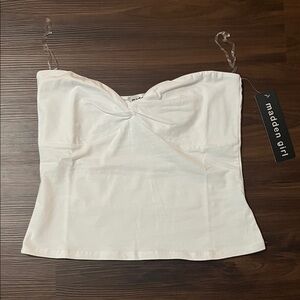 Marked XL runs S/M ‘Madden Girl’ Women’s White Camisole